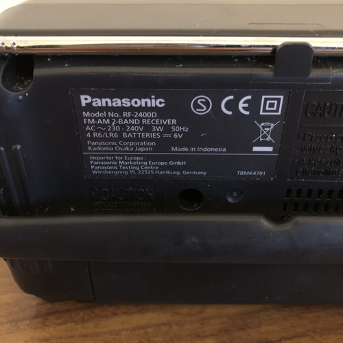 Panasonic Portable 2 Band Am/fm Radio - Black Rf-2400D - Working - Picture 7 of 7