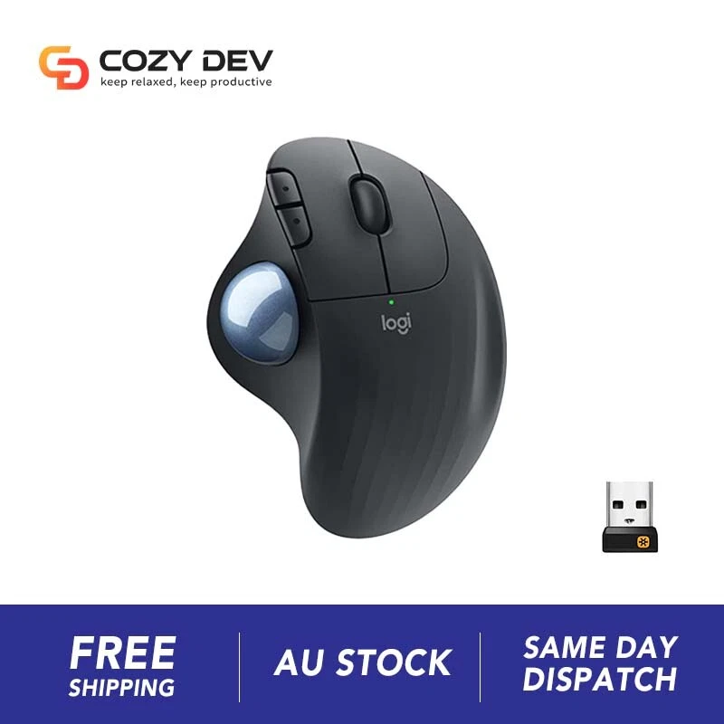 Logitech ERGO M575S Bluetooth + 2.4Ghz Unifying Wireless Trackball - Graphite