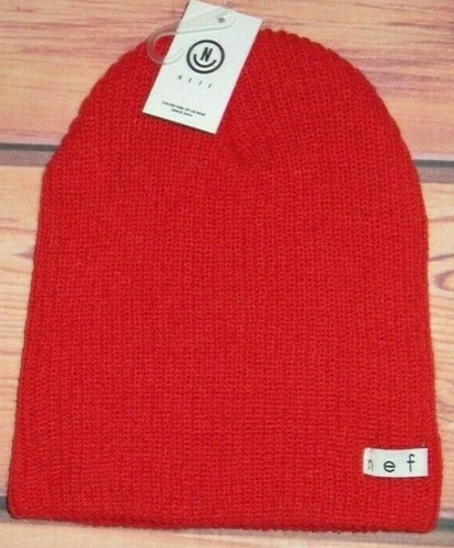 MENS NEFF RED BEANIE HAT ONE SIZE | eBay