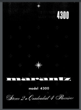 Marantz 4300 Stereo 2 Quadradial 4 Receiver Service Manual 50 pages