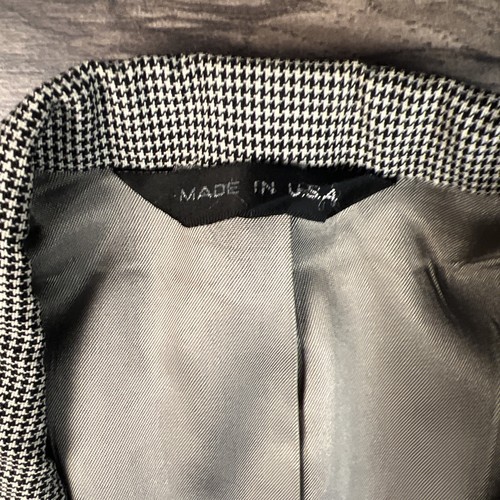 Ralph Lauren Polo University Club Blazer Uomo Cappotto Sportivo Pied de Poule Lana - Foto 2 di 11