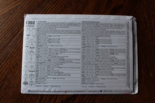 Simplicity 1392 Steampunk, Biker Chick, Jacket, Vest, Skirt 18" Doll Clothing - Photo 2/3