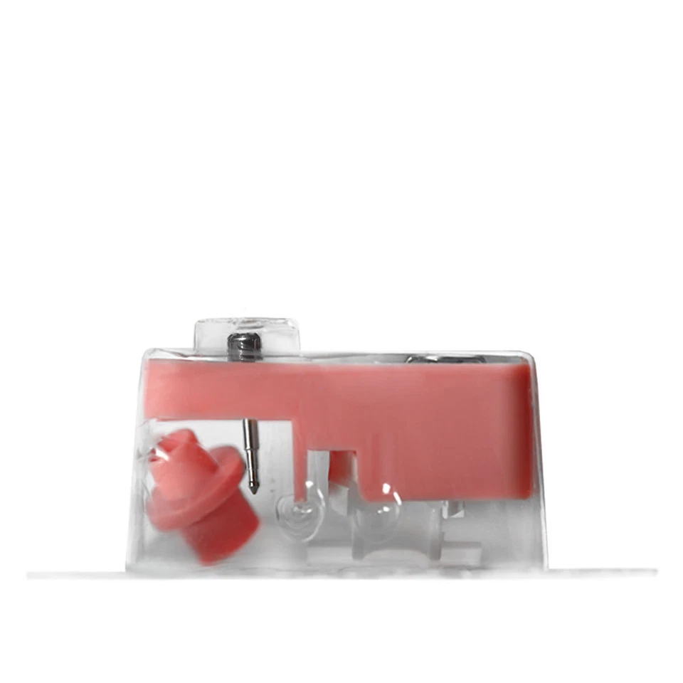 Erstohrstecker Chirurgenstahl Sterile Ohrstecker Zarge mit Stein in türkis 3mm - Bild 3 von 3