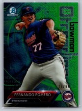 2018 Bowman Chrome #-FR Fernando Romero Trending Green 36/99