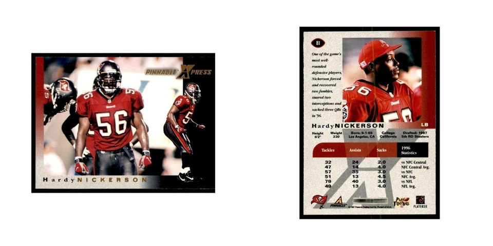 Hardy Nickerson 1997 Pinnacle X-Press #81 Football Cards Football Card NM - Image 3 of 3