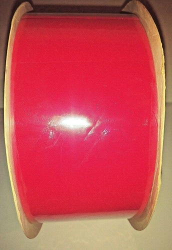 Siviglia, Velluto Floccato, Bordo Fuso Schienale Satinato, 2-1/2" x 25 Yds Nastro Rosso - Nuovo - Foto 1 di 3