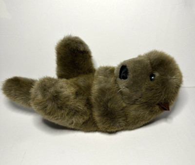 Metro Premium Plush Realistic Otter Grey Brown Stuffed Animal Toy Made in Korea