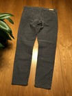 AG ADRIANO GOLDSCHMIED THE STEVIE ANKLE GREY/WHITE POLKADOT JEANS 31 X 27 EUC — photo 4