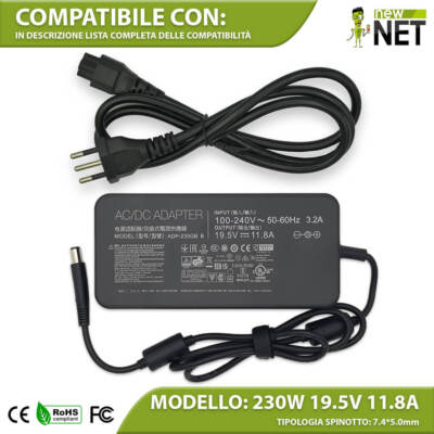 Ladegerät kompatibel mit MSI GL75 LEOPARD 10SER 10SFR 230W 19.5V 11.8A