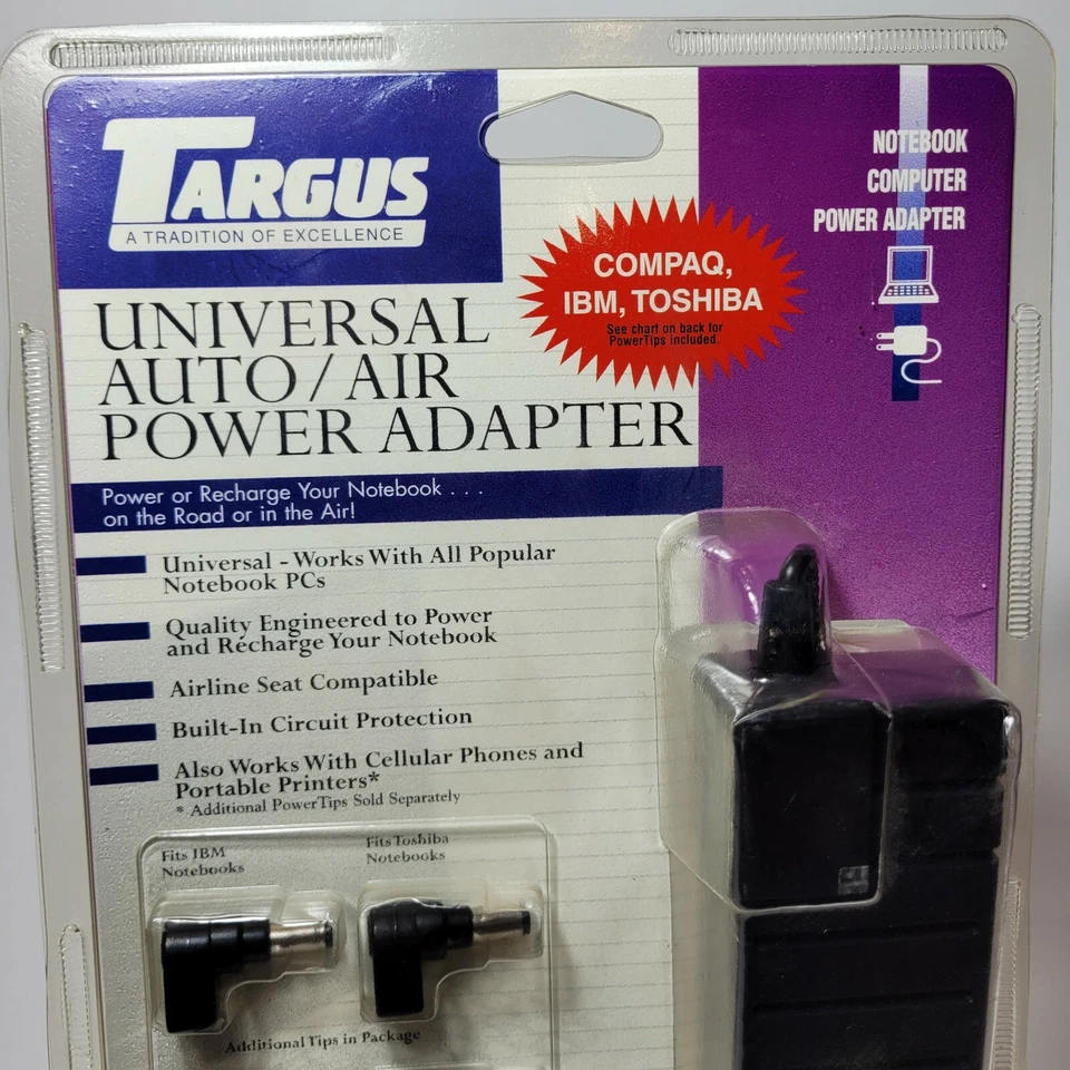Nuevo adaptador de corriente universal para portátil Targus PA350U automático/aire para Compaq, HP, Sony Foto 2 de 4