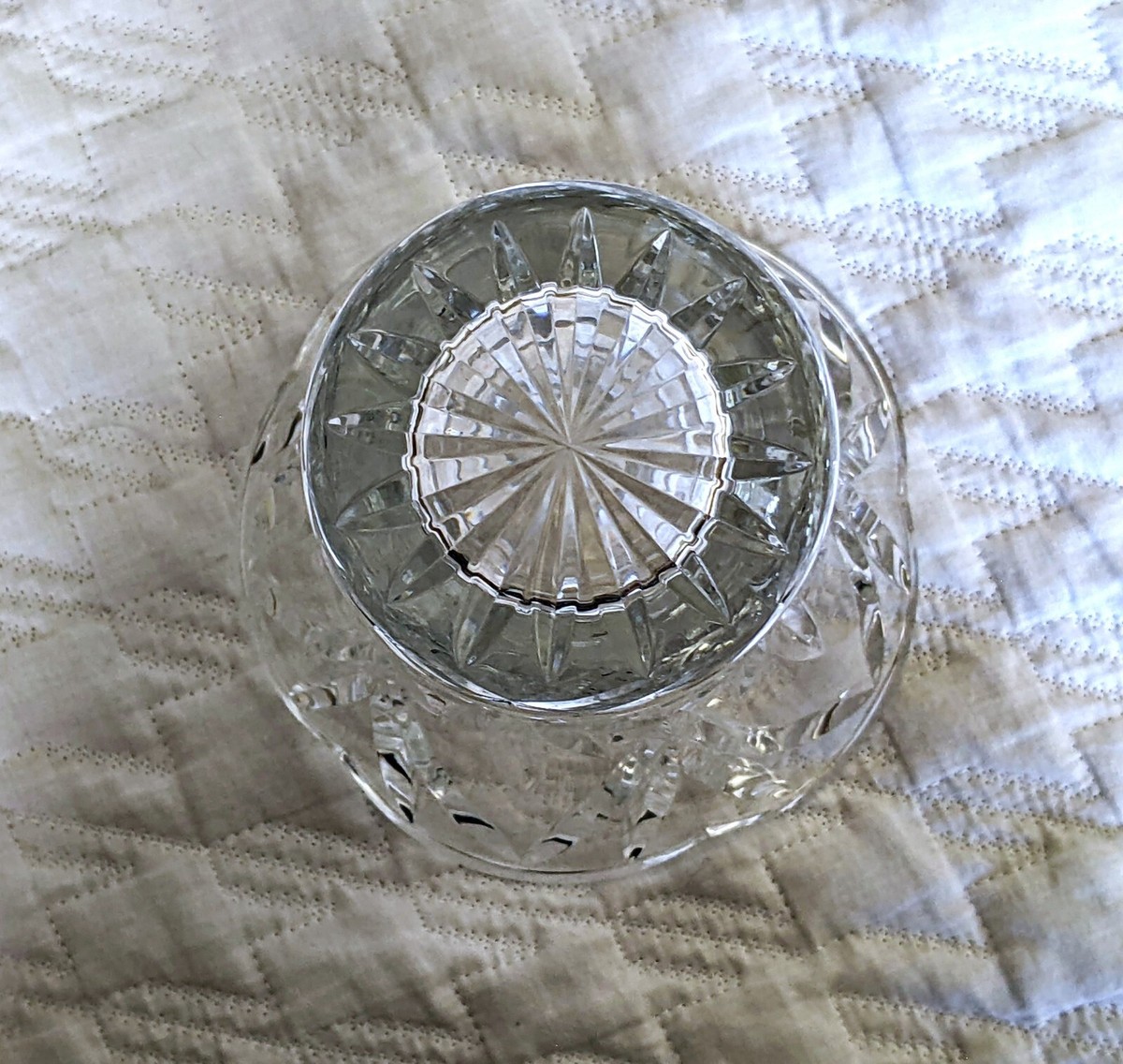 Vintage Czech Czechoslovakia Hand Cut Clear White 24% Lead Crystal