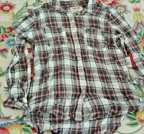 Chemise boutonnée à carreaux Mossimo Boyfriend Fit neuve avec étiquette - Photo 4/5