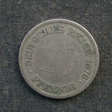 tw) Deutsches Reich 10 Pfennig 1876 "A" DR Deutschland Germany Aléman Nemezko D