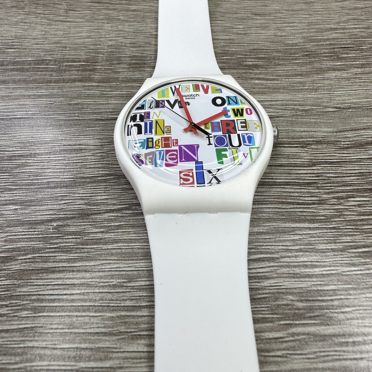 Swatch White Watch with Colorful Exposed Movement SB06W100 - SWATCH THE PURITY OF NEON - Swatch® United States main image 2
