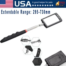 Inspection Mirror LED Lighted Mechanic Telescoping illuminate Swivel Extendable