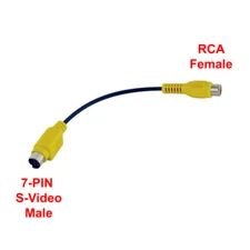 Video Card S-Video Male (7 PINS) to RCA Female Composite TV Converter Adapter