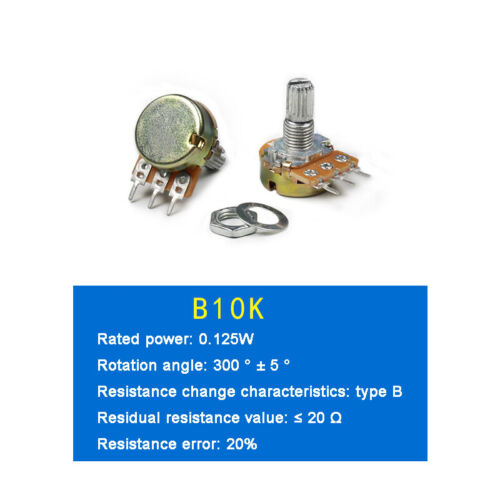 Variable Resistor Potentiometer Pot Lin Linear B1K B2K B10K B20K B50K B100K B1M - Picture 11 of 29