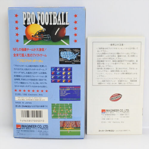 PRO FOOTBALL Super Famicom Nintendo 5120sf - Picture 2 of 7