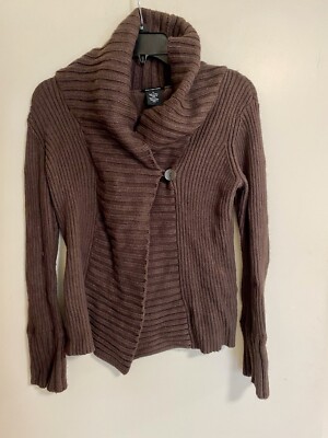 Calvin Klein Jeans Long sleeve Brown sweater Two buttons Size M