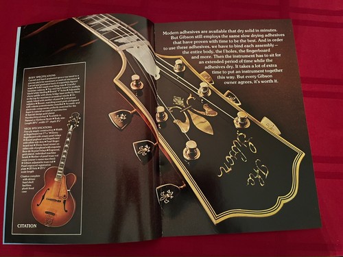 GIBSON VTG. CUSTOM ORDER & ELECTRIC ACOUSTIC BROCHURE WITH H. ROBERTS NOS/70's - Picture 4 of 7