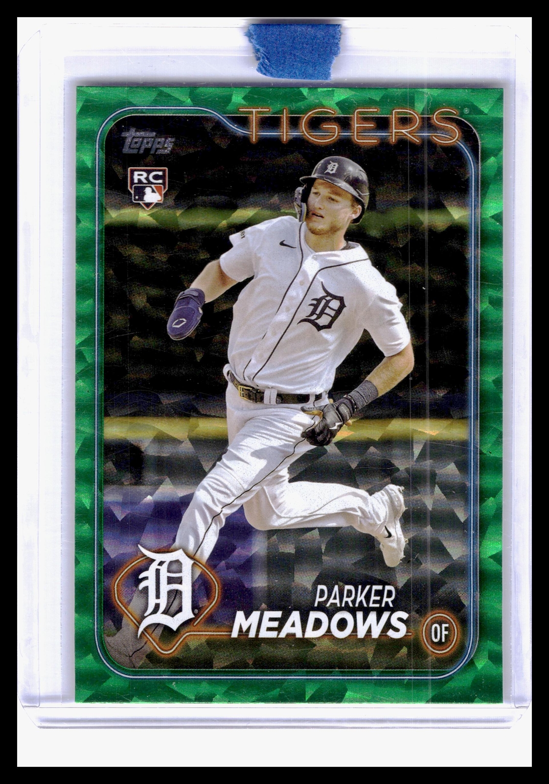 2024 Topps #516 Parker Meadows Green Crackle Foil #/499