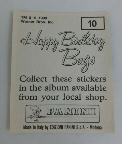 1990 Panini Happy Birthday Bugs (Pick Your Sticker) - Picture 11 of 343