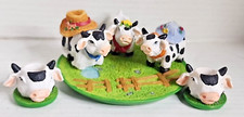Cow Miniature Tea Set Mini Resin Farmhouse Theme T122 