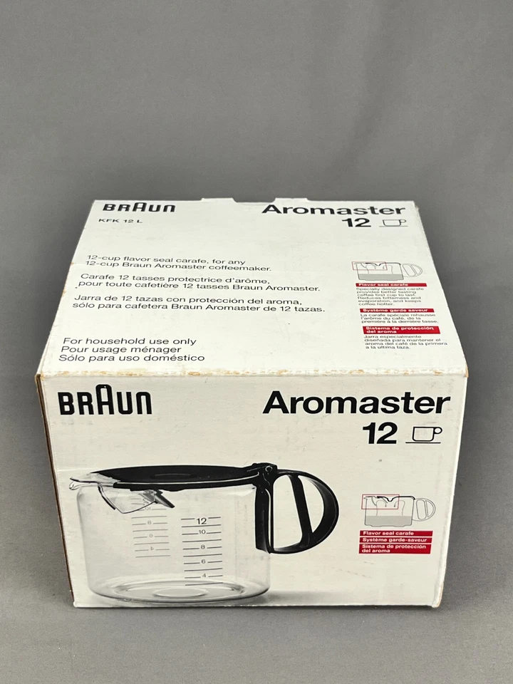 New Braun Aromaster KFK 12 60/62/65/66/80/82/600 Replacement Carafe 12 Cup - Image 4 of 4