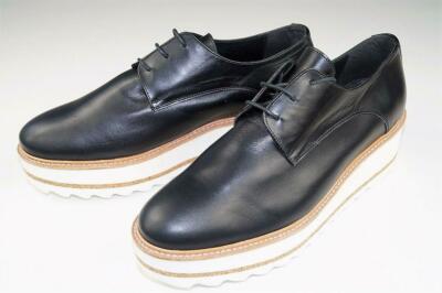 Schnürschuhe Schnürer Halbschuhe Damenschuhe Gr.39 ZIGN Leder schwarz Restposten