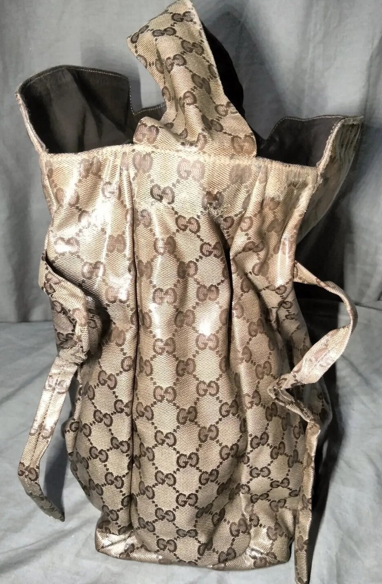 Authentic Gucci Monogram Crystal Canvas Hysteria Hobo Bag Authentic Gucci Monogram Crystal Canvas Hysteria Hobo Bag