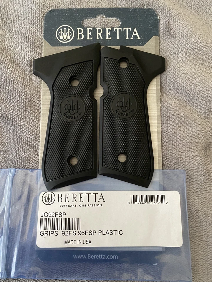BERETTA OEM Factory Plastic Grips 92/96 Series Pistols 92F 92FS M9 JG92FSP NEW