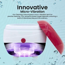 Ultrasonic Denture Cleaner Case Portable Retainer Sterilizer Automatic Cleaning
