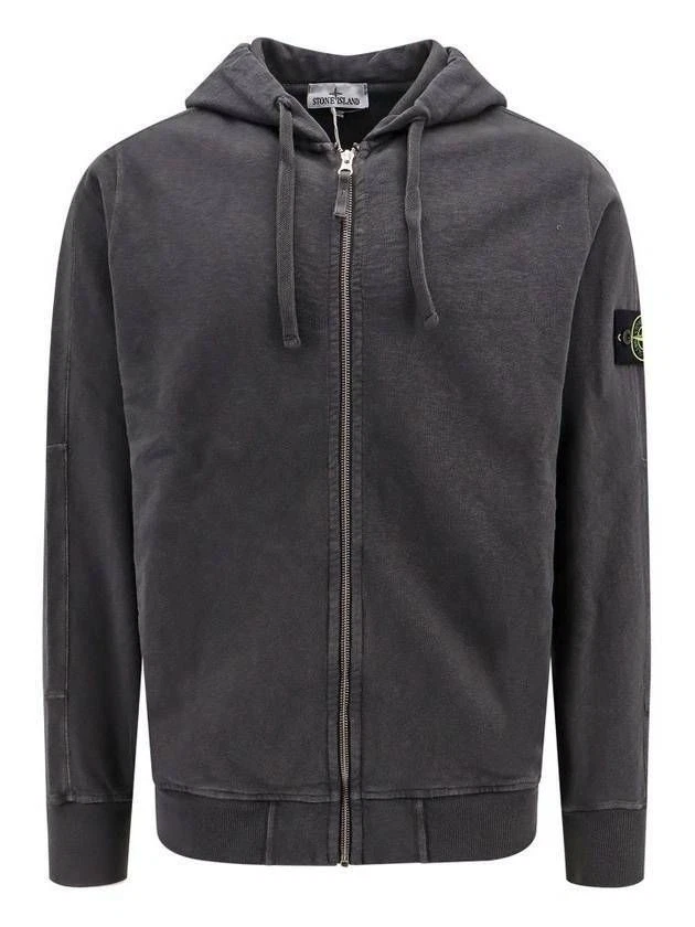 Felpa Stone Island Oldatment Treatme Ma inle pil conpuccio c eip zipera interailità vestibil