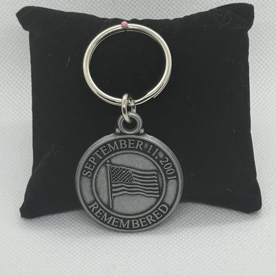 Remember 911 Collector Keychain God Bless America Metal 3  By FAF Inc