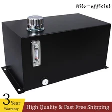 10 Gal Hydraulic Fluid Reservoir Tank w/Tank Gauge Filter Breather Cap for Truck
