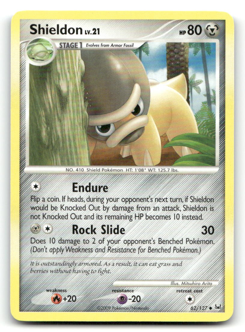 Shieldon 62/127 Platinum LP Pokemon