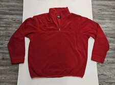 Polo Ralph Lauren Vintage USA Red Quarter Zip Up Pullover Sweater Size XL Fleece