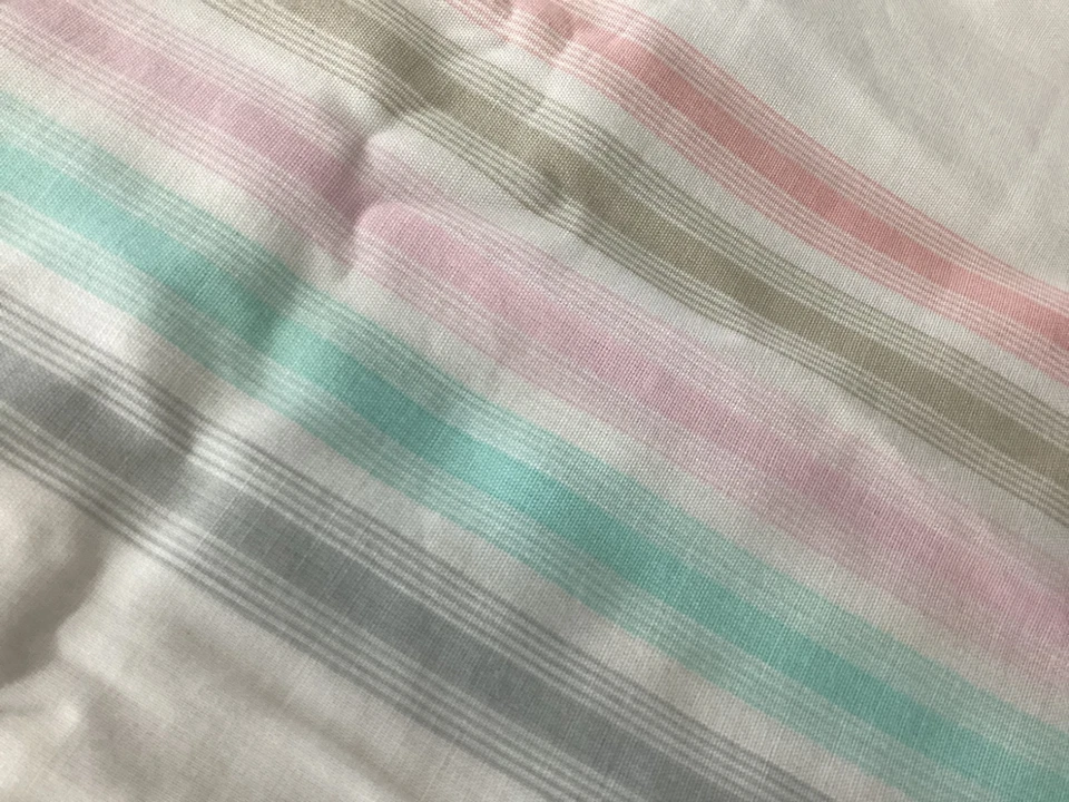 Vintage Gilbert Frank Pastel Stripes Sewing Fabric 1.4 yd 43" SECONDS - Image 2 of 4