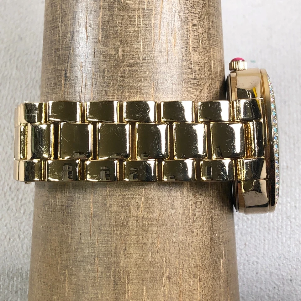 Reloj Betsey Johnson Mujer BJW060 Vestido Pavé MOP Tono Dorado Cuarzo 41mm 7 1/2" Foto 3 de 4