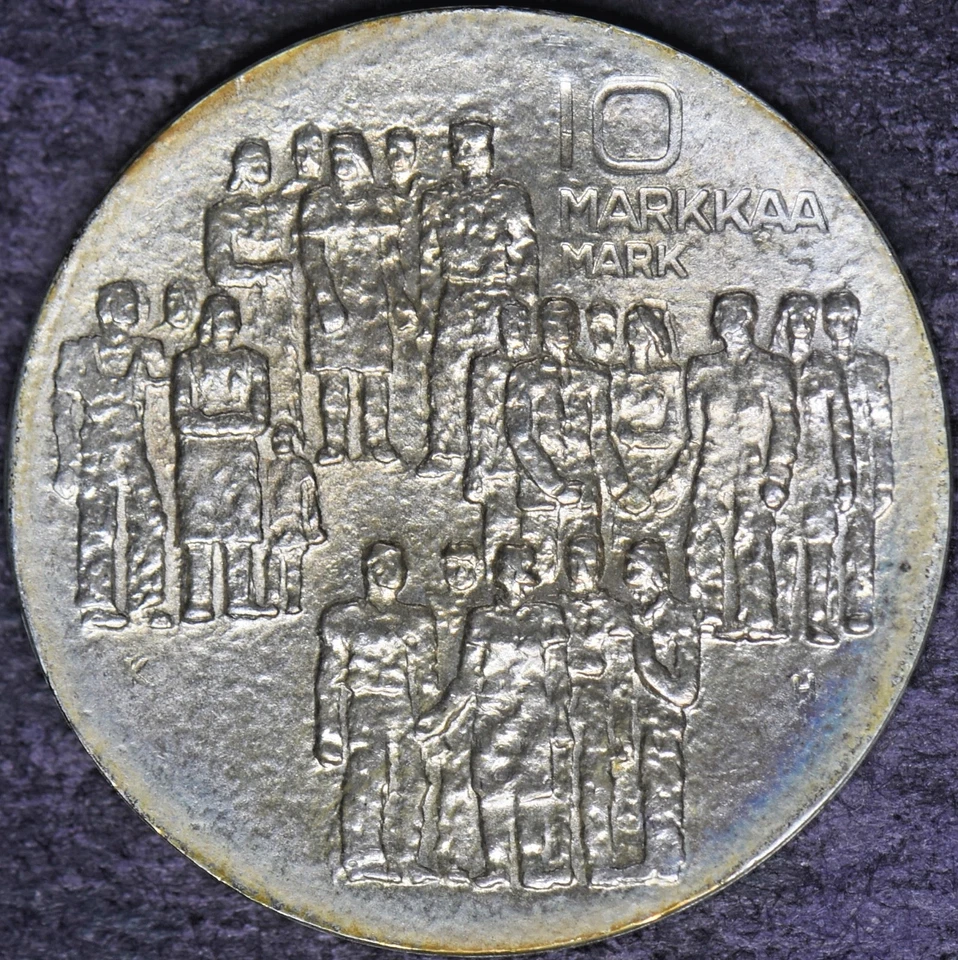 1977 Finland Silver 10 Markkaa 60th Anniversary Commemorative - ✪COINGIANTS✪ - Image 2 of 2
