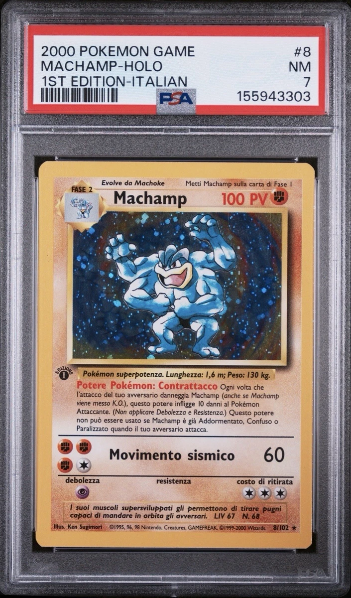 Machamp Pokémon TCG Individual Trading Card Games Base Set Italian