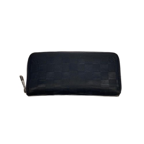Used LOUIS VUITTON◆Zippy Wallet Vertical_Damier Infini/Leather/NVY/Men's