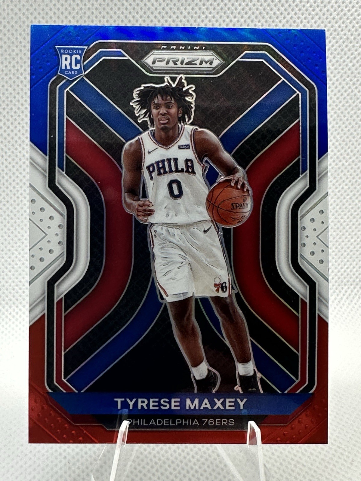 2020-2021 Prizm Tyrese Maxey Red White Blue