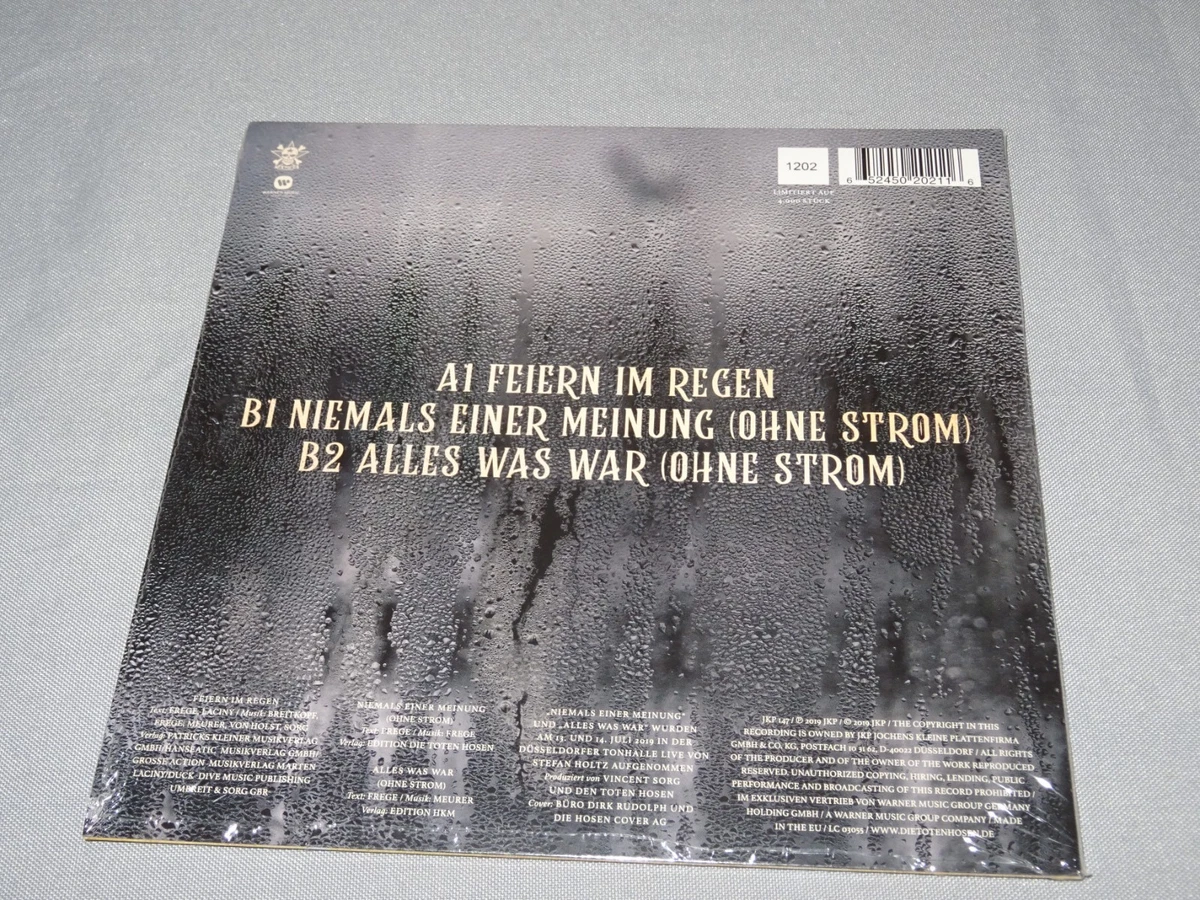 DIE TOTEN HOSEN - FEIERN IM REGEN (LIMITED) / 7'' SINGLE 2019 OVP! SEALED!