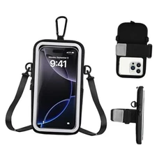 Cell Phone Holder with Arm Band, Clear Crossbody Phone Pouch Purse for 