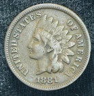 1881 Indian Head Cent Penny VF - 25402