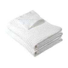 Waffle Hand Towels Quick Dry 100 Cotton Lint Free Bathroom Set 2 PCS White