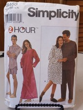 8463 Simplicity Pattern UNCUT misses mens teen sleepwear caftan nightshirt pjs