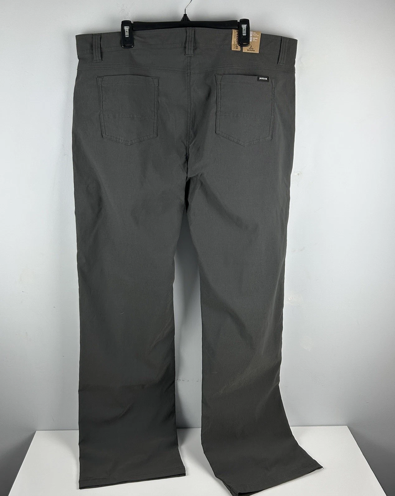 Prana Brion Pant II Standard Fit Straight Leg Men 42x36 Dark Iron NEW