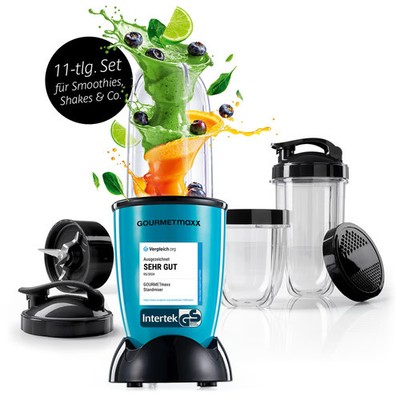 GOURMETmaxx Mr.Magic Mixer Standmixer Smoothie Maker 400W mit Zubehör Set 10tlg.